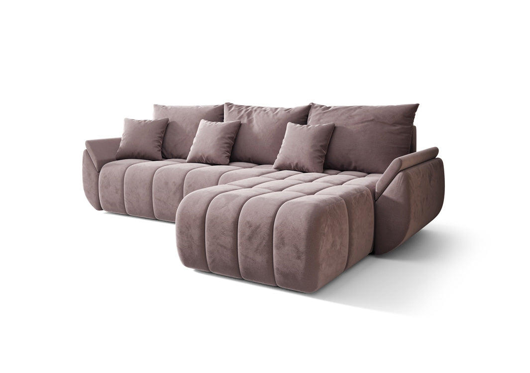 Designer Sofa Lenoa med sove- og klapfunktion i Velour