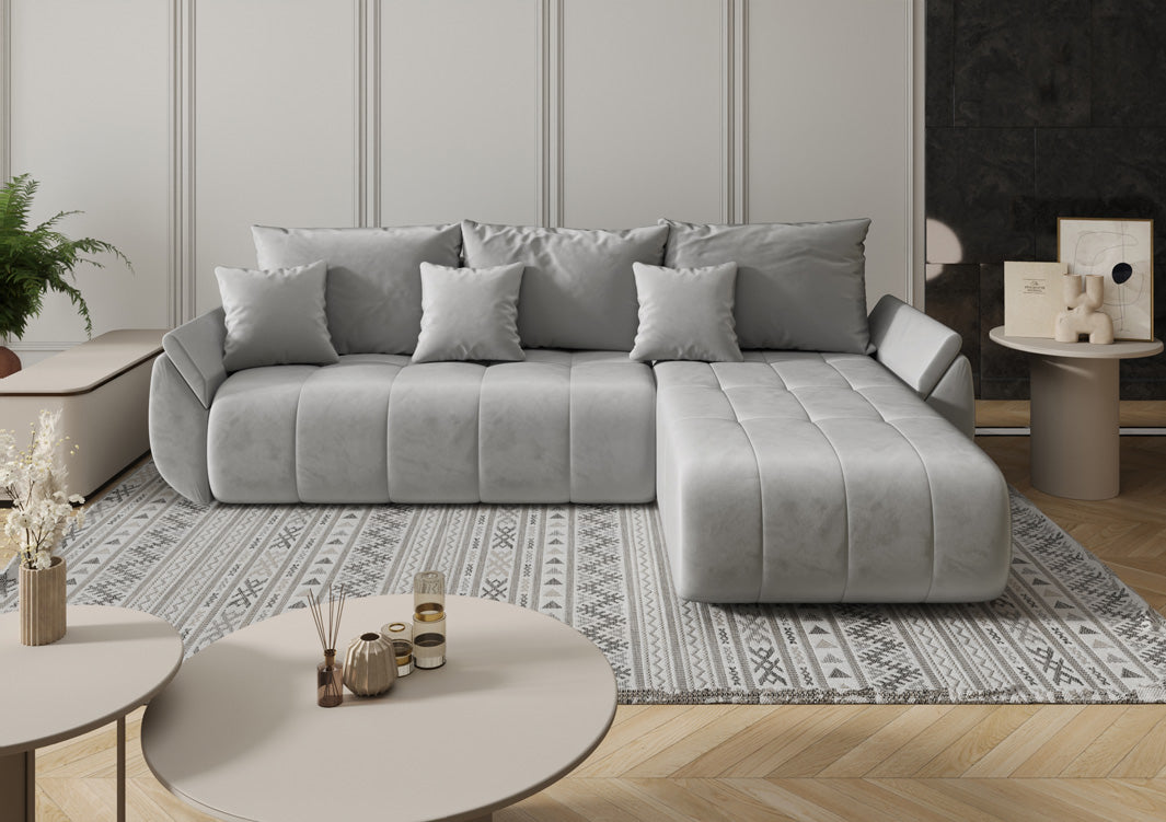 Designer Sofa Lenoa med sove- og klapfunktion i Velour