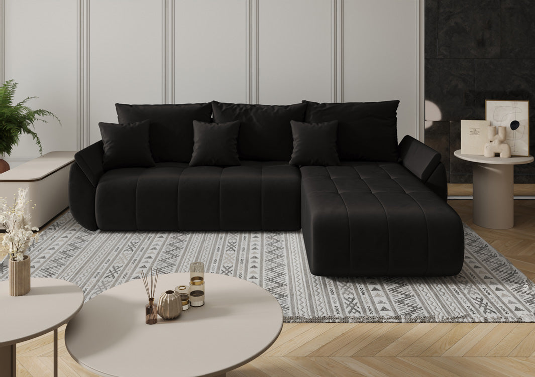 Designer Sofa Lenoa med sove- og klapfunktion i Velour