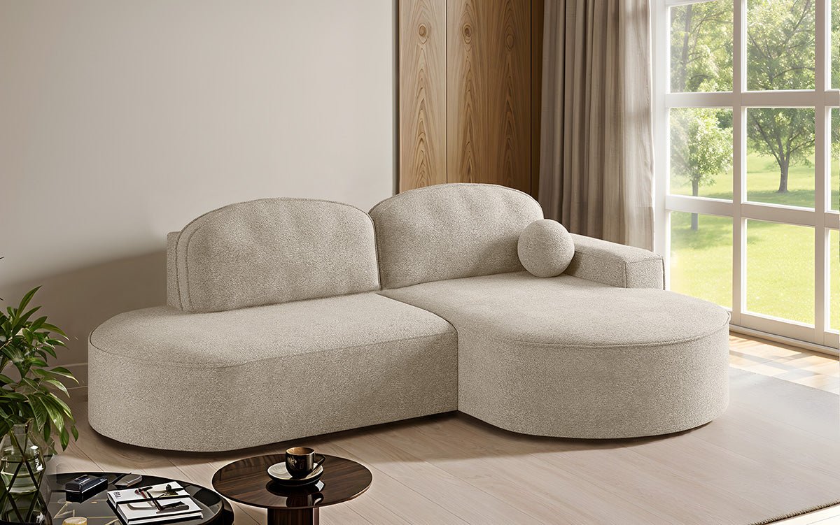 Designer Sofa Lenny Bouclé med sove- og klapfunktion