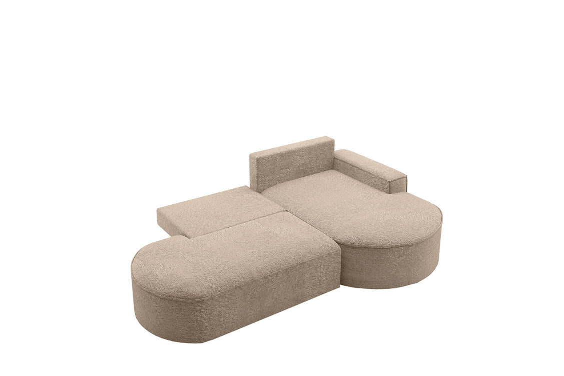 Designer Sofa Lenny Bouclé med sove- og klapfunktion