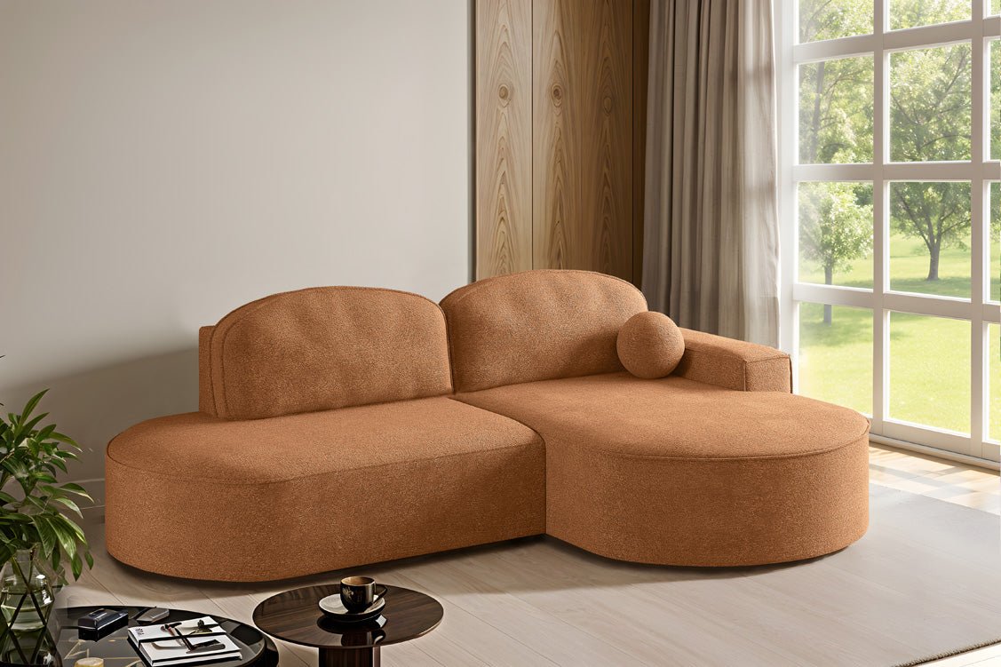 Designer Sofa Lenny Bouclé med sove- og klapfunktion