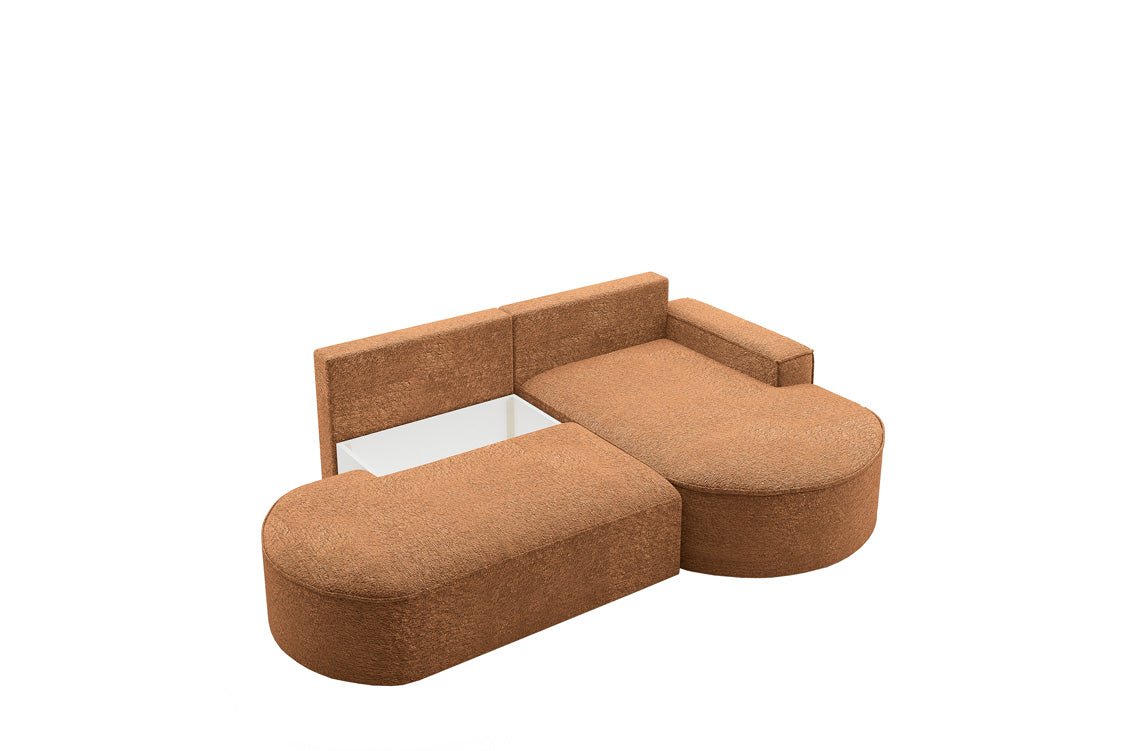 Designer Sofa Lenny Bouclé med sove- og klapfunktion