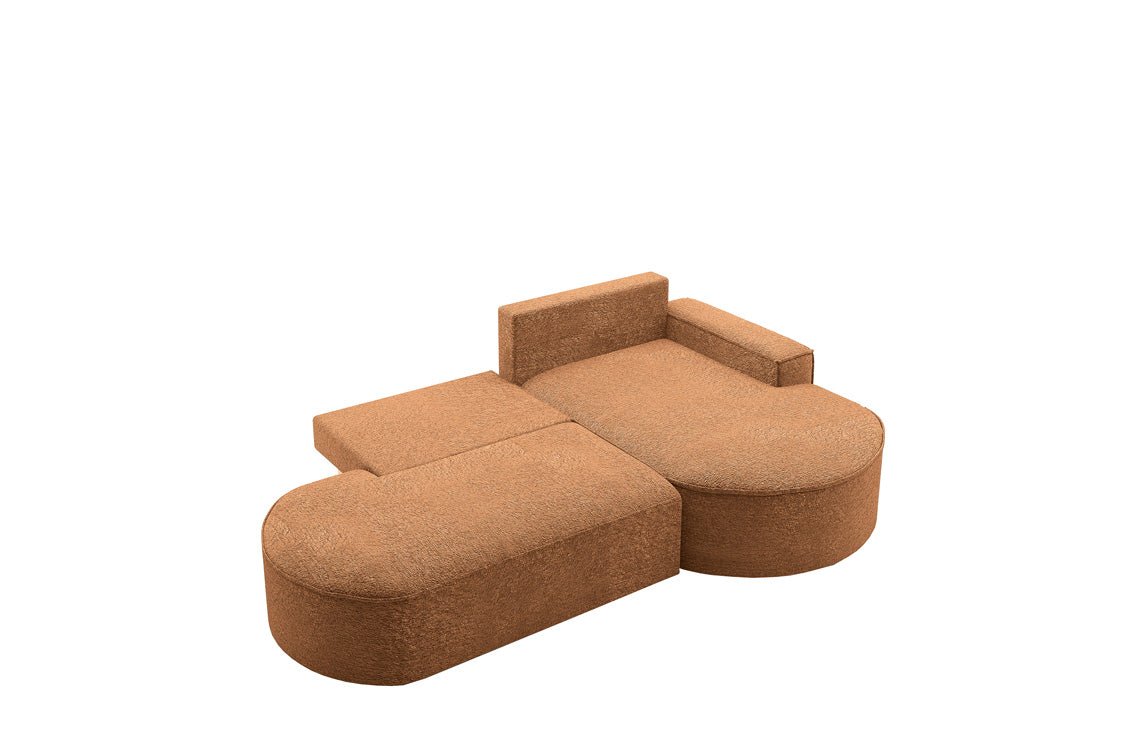 Designer Sofa Lenny Bouclé med sove- og klapfunktion