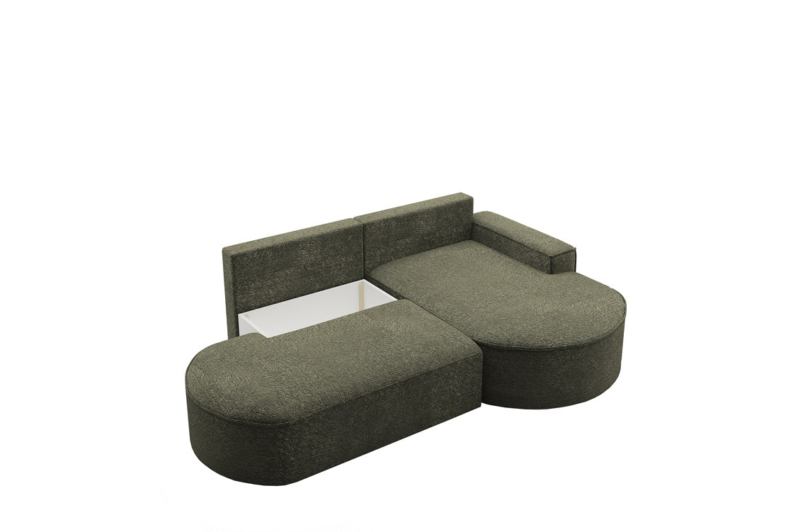 Designer Sofa Lenny Bouclé med sove- og klapfunktion