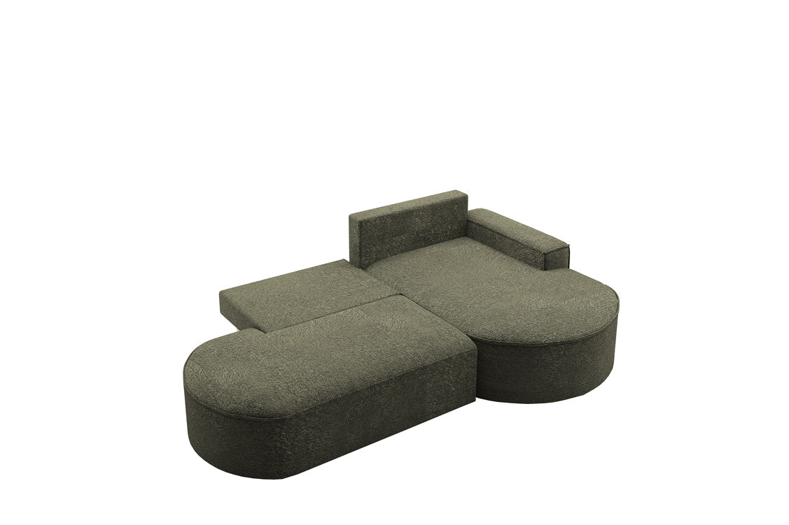 Designer Sofa Lenny Bouclé med sove- og klapfunktion