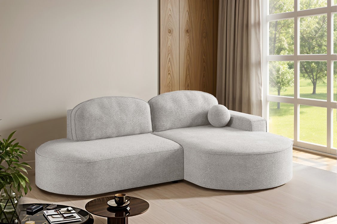 Designer Sofa Lenny Bouclé med sove- og klapfunktion