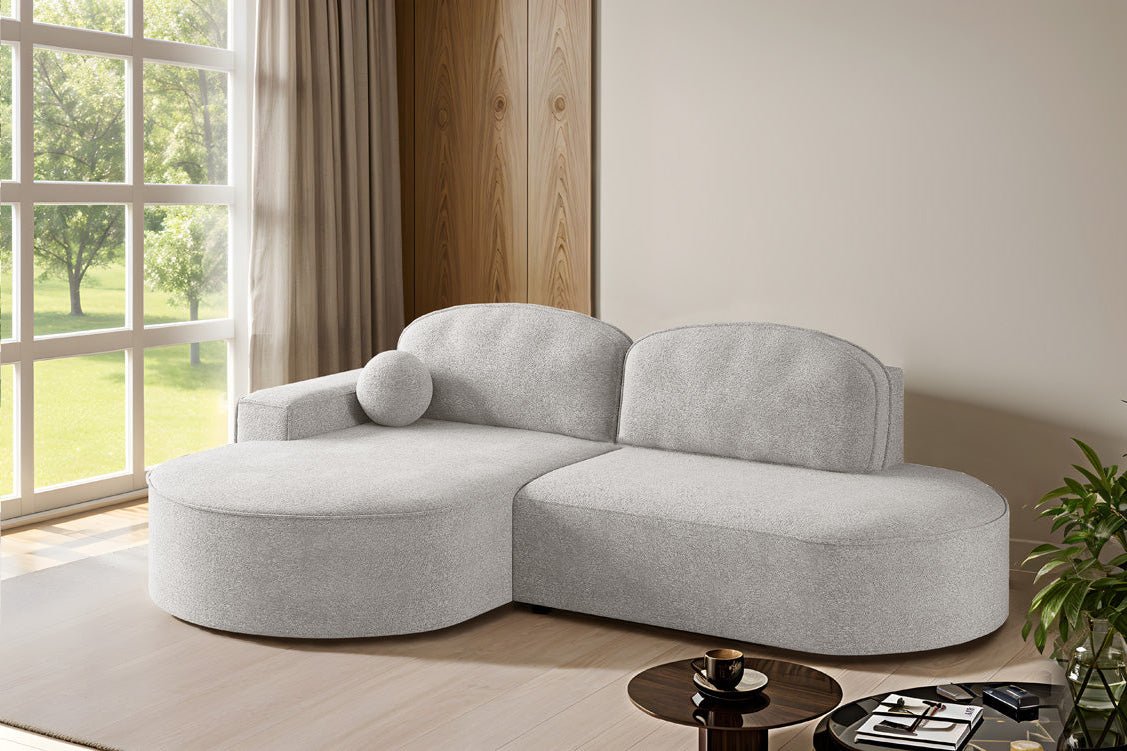 Designer Sofa Lenny Bouclé med sove- og klapfunktion
