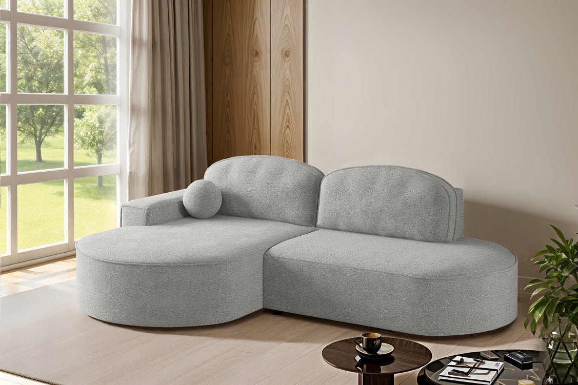 Designer Sofa Lenny Bouclé med sove- og klapfunktion