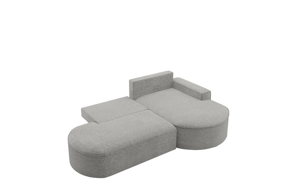 Designer Sofa Lenny Bouclé med sove- og klapfunktion