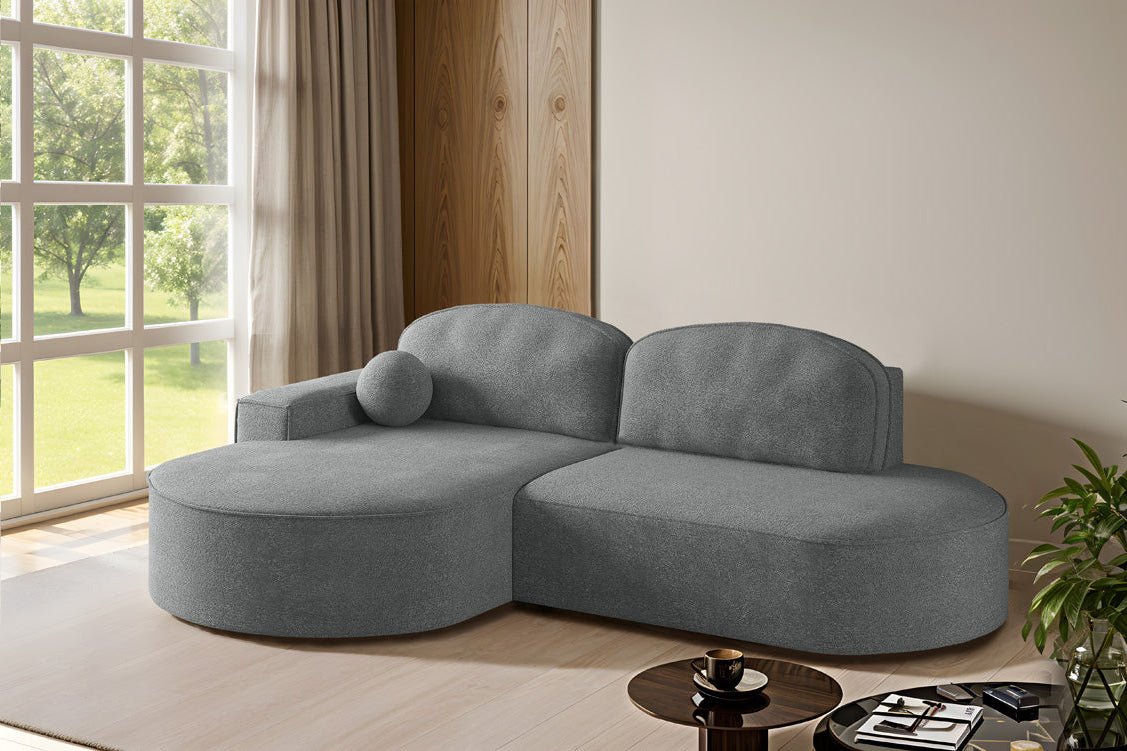 Designer Sofa Lenny Bouclé med sove- og klapfunktion