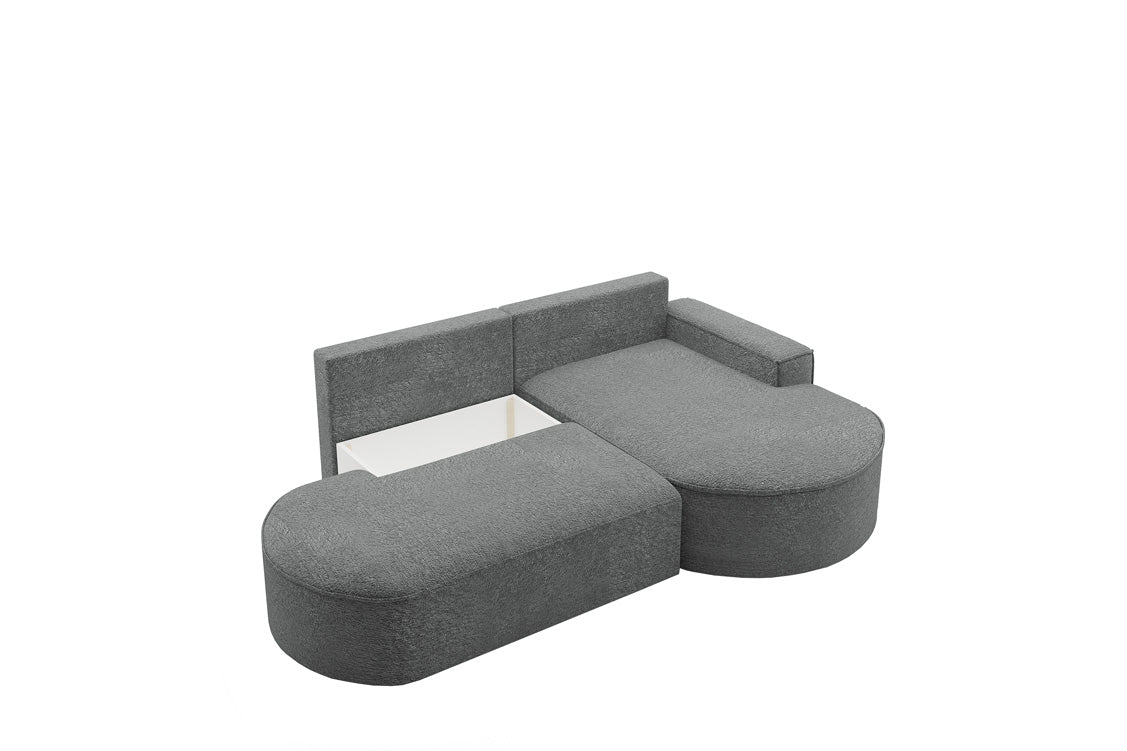 Designer Sofa Lenny Bouclé med sove- og klapfunktion