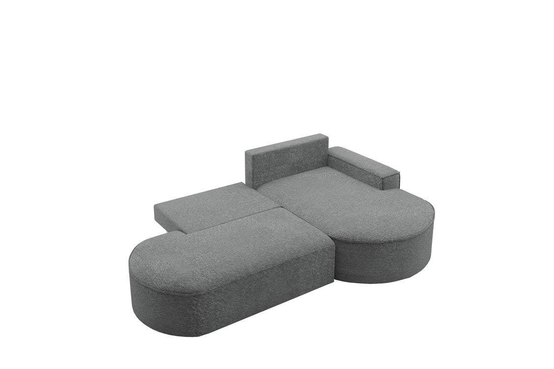 Designer Sofa Lenny Bouclé med sove- og klapfunktion