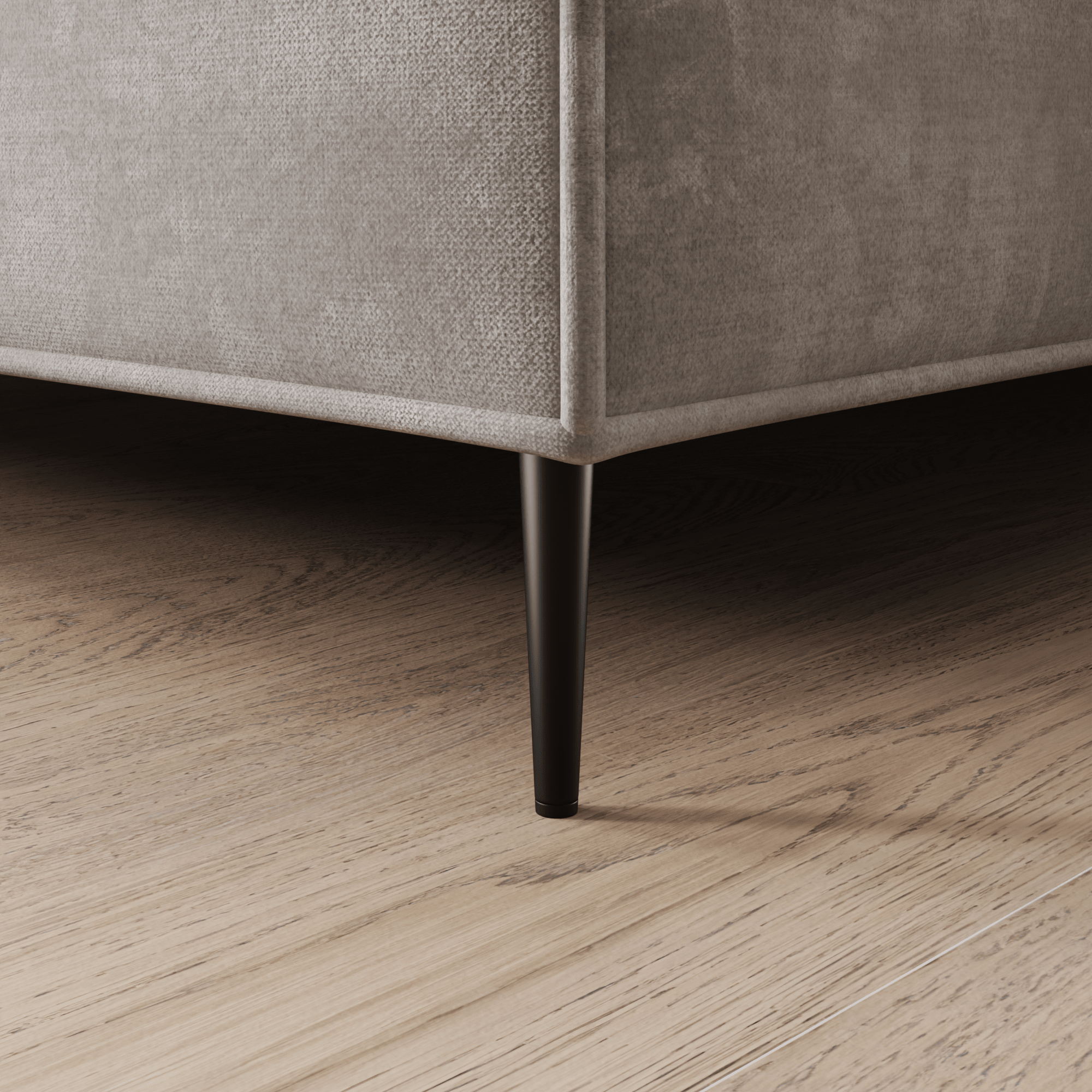 Specialfremstillet polsterseng: Fødder