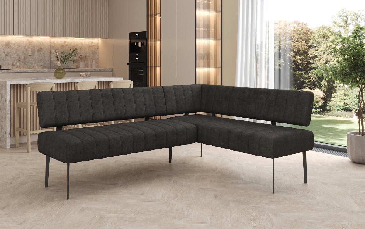 Polstret spisebænk Montero i robust stof med metalben