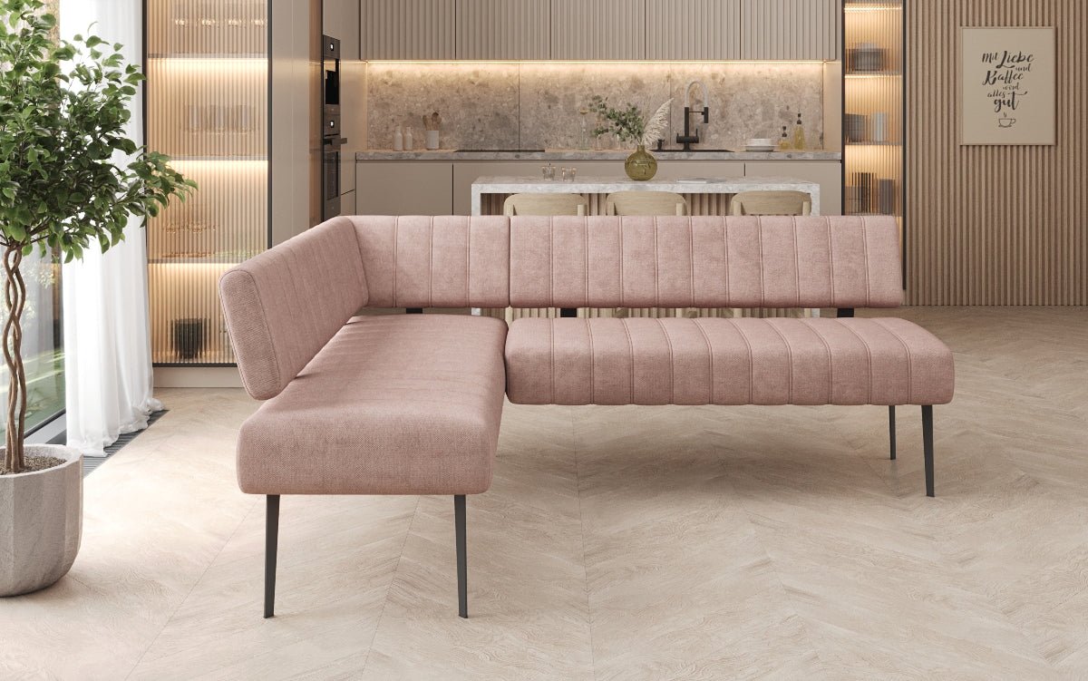 Polstret spisebænk Montero i robust stof med metalben