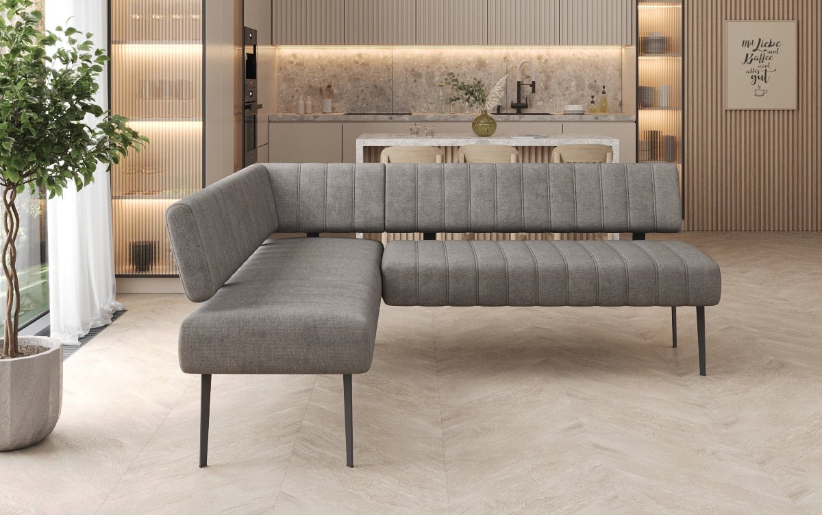 Polstret spisebænk Montero i robust stof med metalben