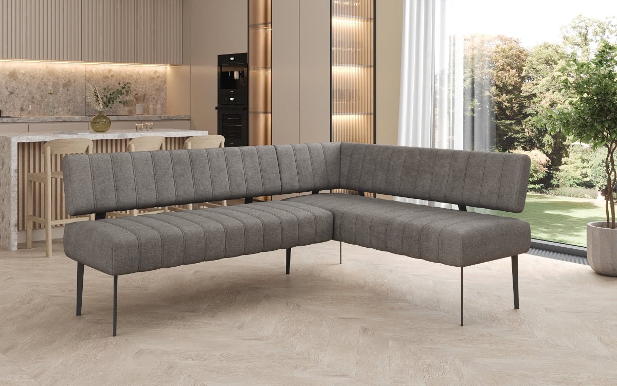 Polstret spisebænk Montero i robust stof med metalben