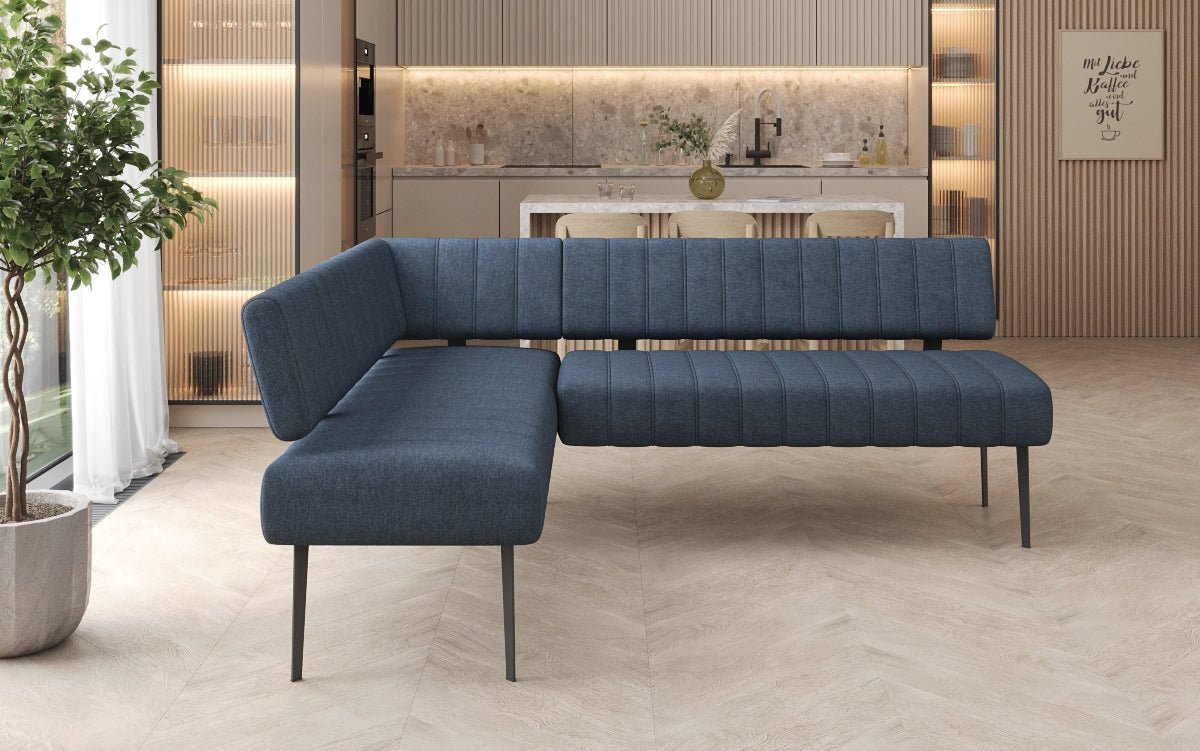 Polstret spisebænk Montero i robust stof med metalben