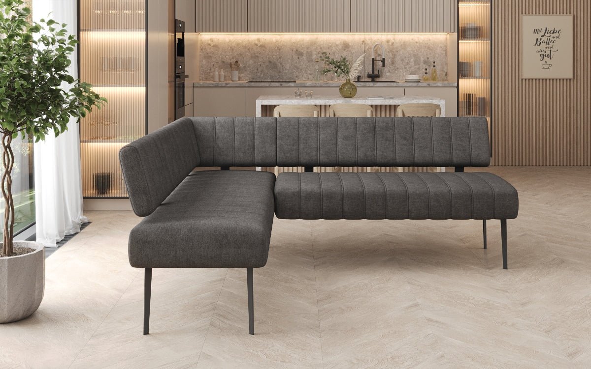 Polstret spisebænk Montero i robust stof med metalben