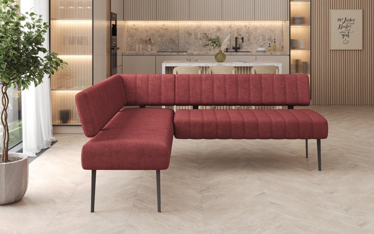 Polstret spisebænk Montero i robust stof med metalben