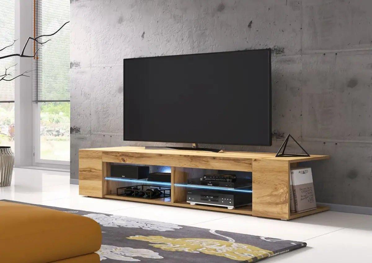 TV - Lowboard Legno mit LED und Eichenoptik - Luxusbetten24