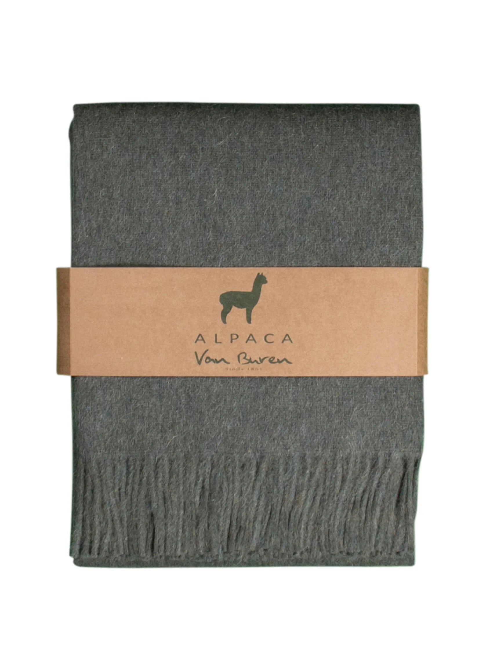 Alpaka Tagesdecke Freja - Ren Alpakavæv i Grøn - 200x150 cm