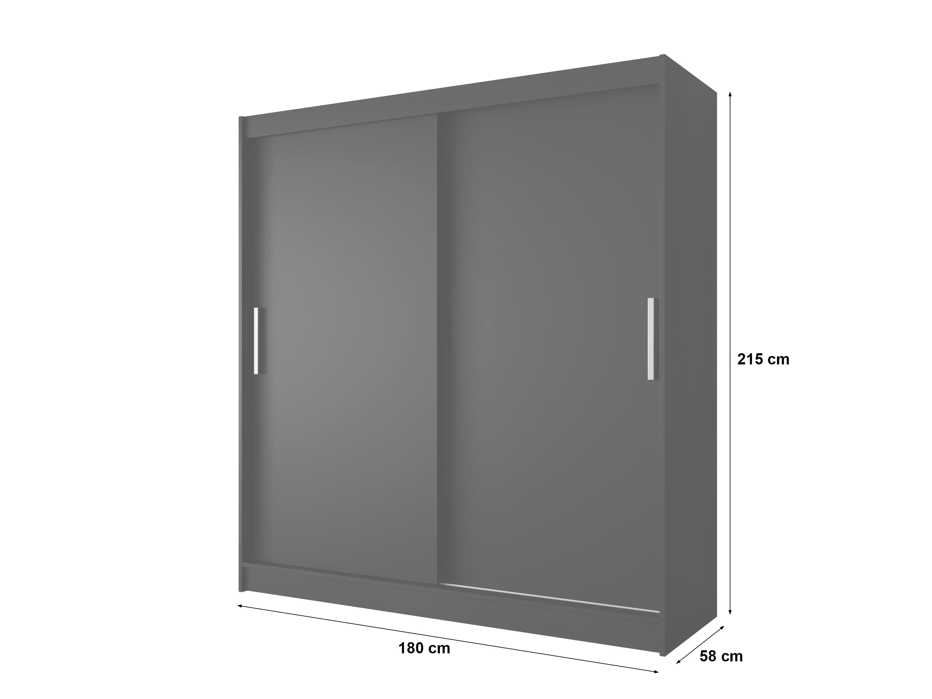 Designer garderobeskab Aveno – Hvid eller Sort med minimalistiske skydedøre