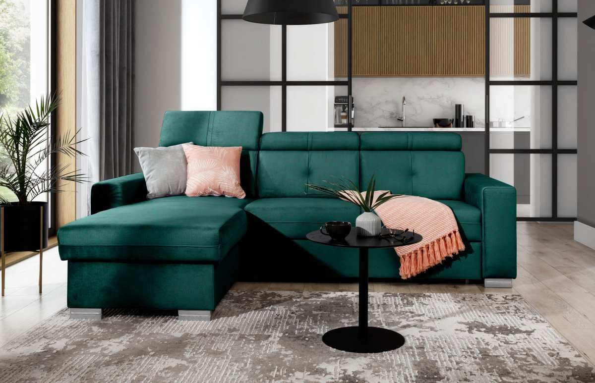 Designer Sofa Ferila mit Schlaf- und Klappfunktion - Luxusbetten24