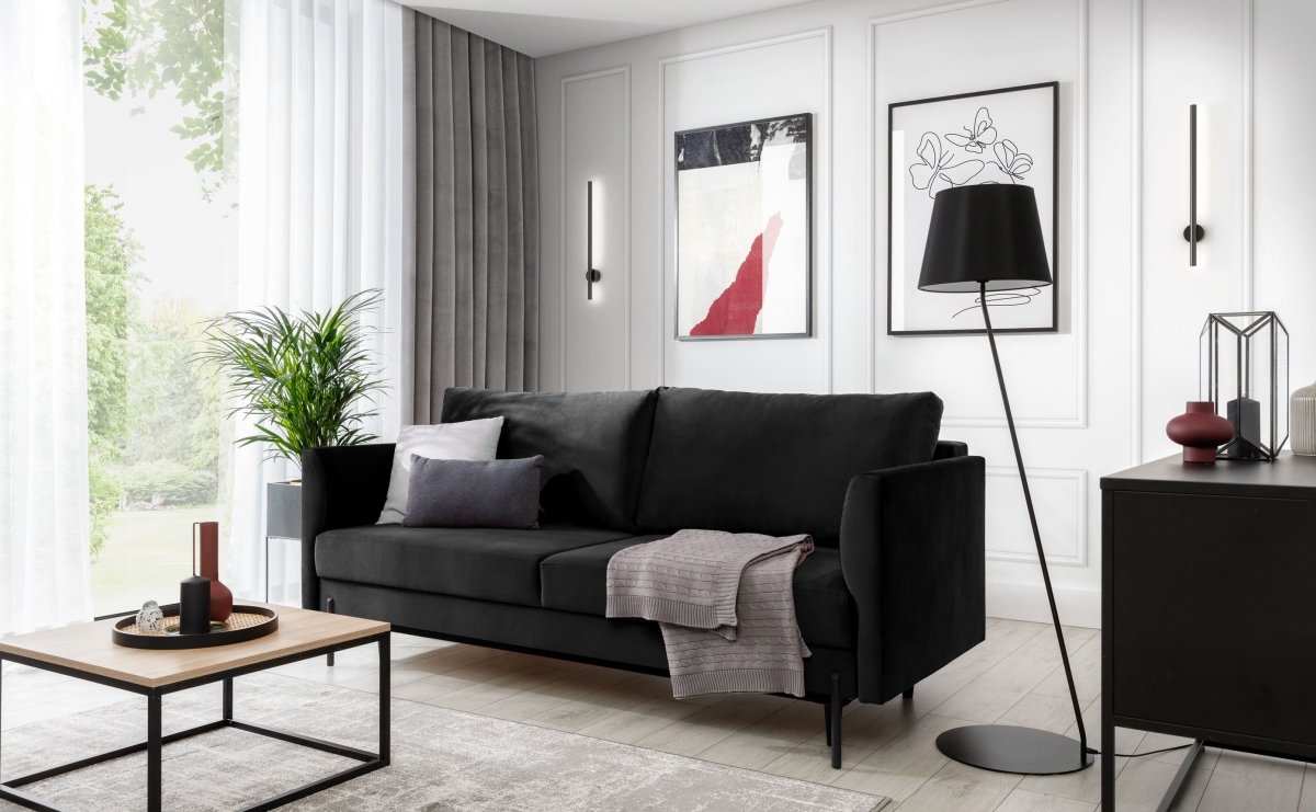 Designer Sofa Renila mit Schlaffunktion und Stauraum - Luxusbetten24