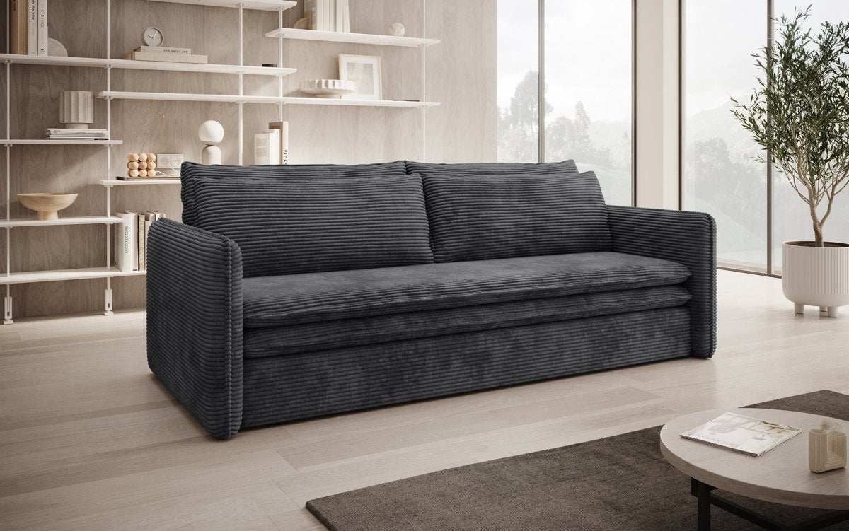 Designer Sofa Tilo Slim mit Schlaf- und Klappfunktion - Luxusbetten24