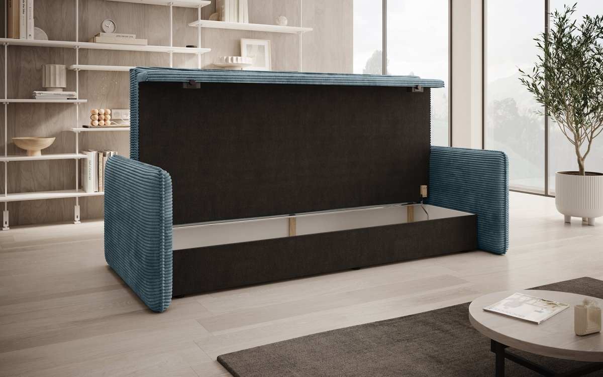 Designer Sofa Tilo Slim mit Schlaf- und Klappfunktion - Luxusbetten24