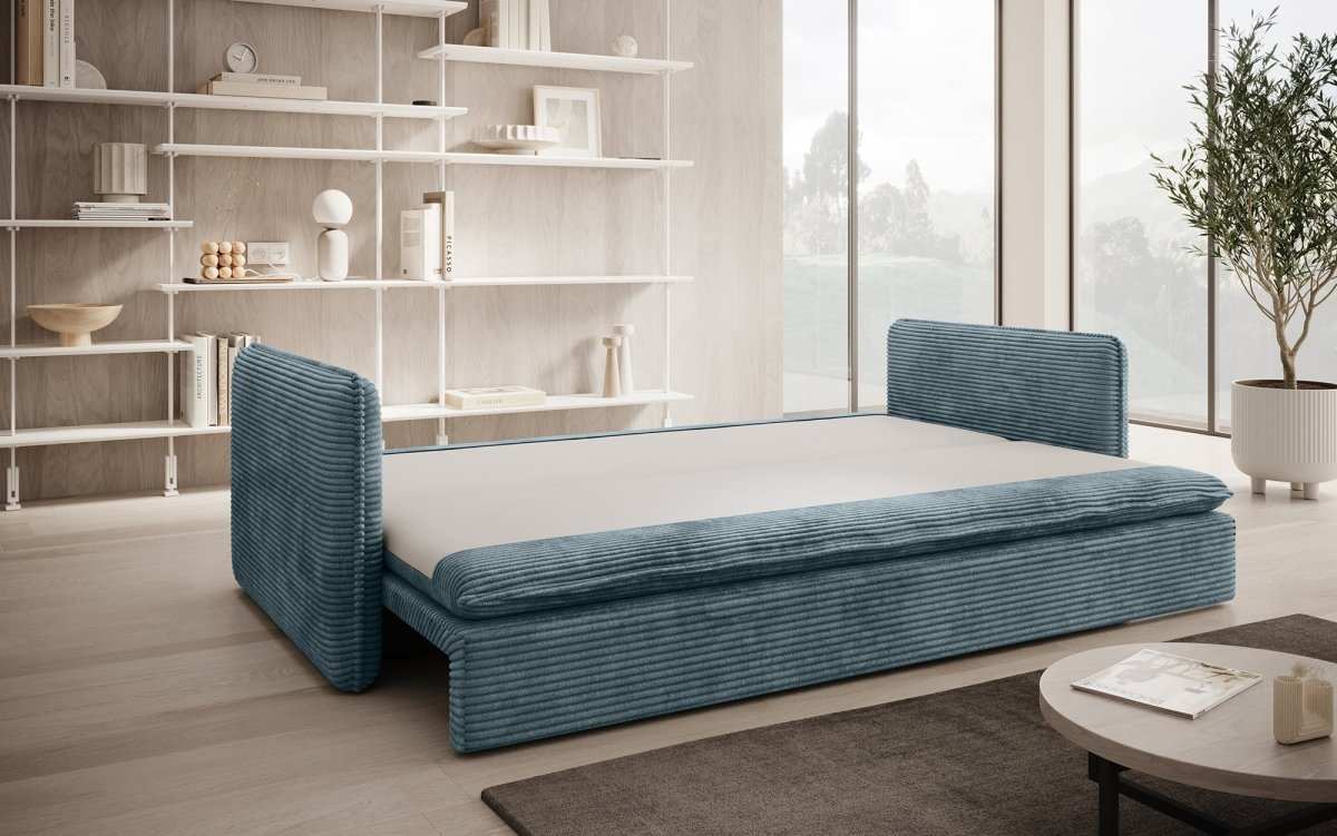 Designer Sofa Tilo Slim mit Schlaf- und Klappfunktion - Luxusbetten24