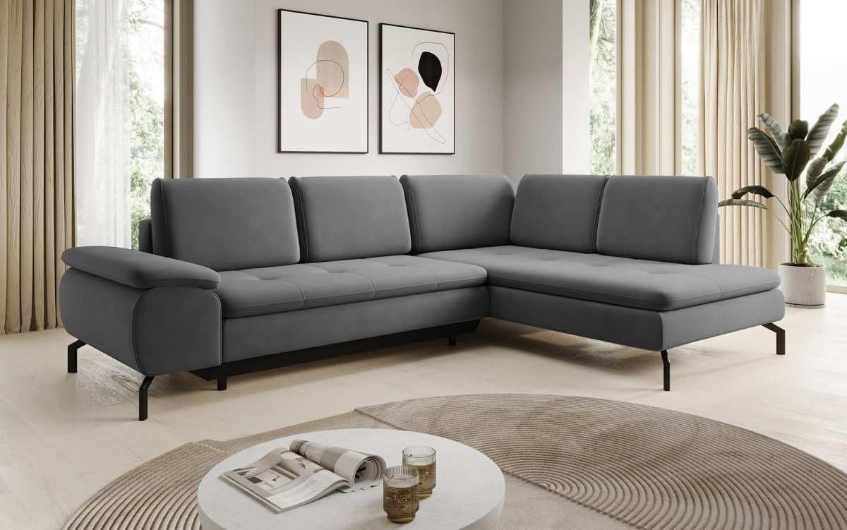 Designer Sofa Verila L mit Schlaf- und Klappfunktion - Luxusbetten24