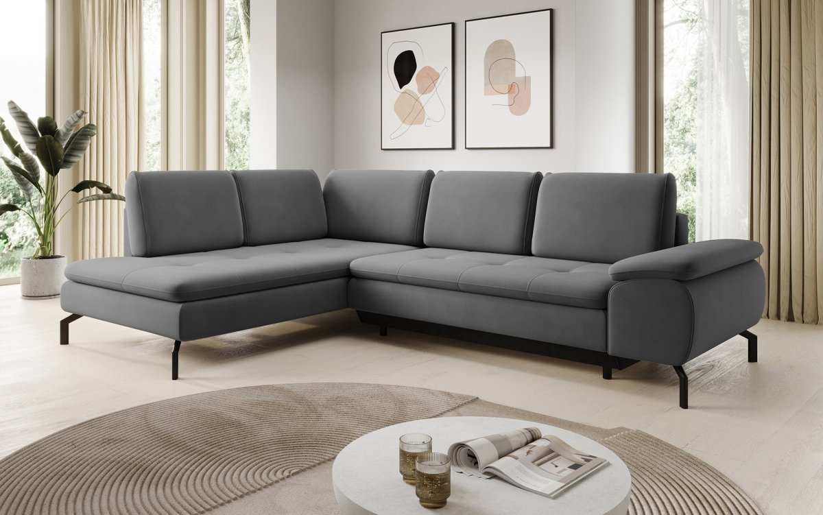 Designer Sofa Verila L mit Schlaf- und Klappfunktion - Luxusbetten24