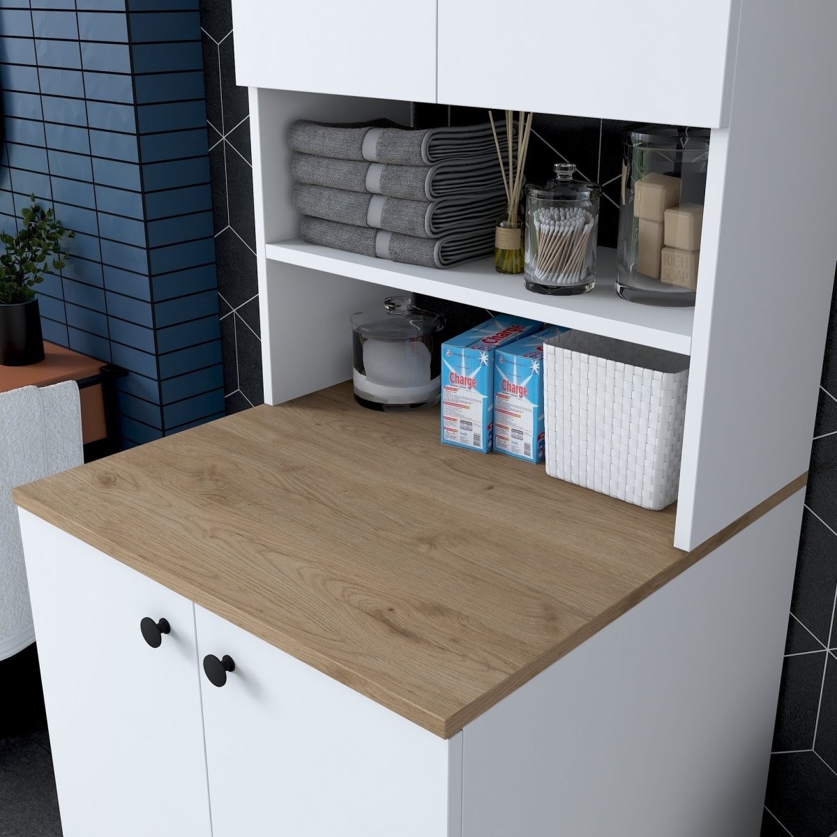 Designer Waschmaschinen - Schrank Luvano - Luxusbetten24